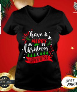 Have A Merry Christmas & Happy New Year V-neck - Design By Teeshirtbear.com