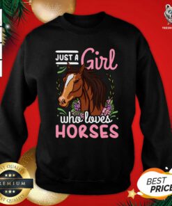 Horse Just A Girl Who Loves Horses Riding Show Jumping Sweatshirt - Design By Teeshirtbear.com