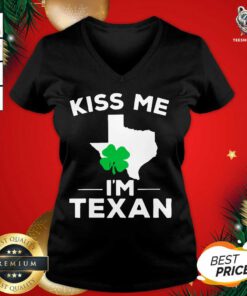 Kiss Me I'm Texan Texas Gifts V-neck - Design By Teeshirtbear.com
