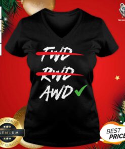 No FWD And RWD Design For All Wheel Drive Car Fans V-neck - Design By Teeshirtbear.com