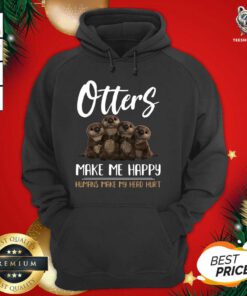 Otters Make Me Happy Humans Make My Head Hurt Hoodie - Design By Teeshirtbear.com