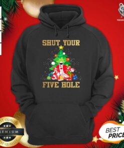 Shut Your Five Hole Ice Hockey Goalie Canadians Hoodie - Design By Teeshirtbear.com