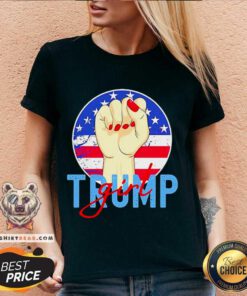 Vintage Trump Girl Still My President Pro Trump 2020 V-neck - Design By Teeshirtbear.com