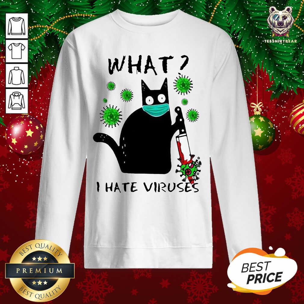 Back Cat Kill Corona What I Hate Viruses Sweatshirt - Design By Teeshirtbear.com Back Cat Kill Corona What I Hate Viruses Sweatshirt - Design By Teeshirtbear.com