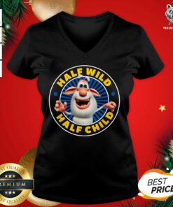 Booba Half Wild Half Child V-neck - Design By Teeshirtbear.com