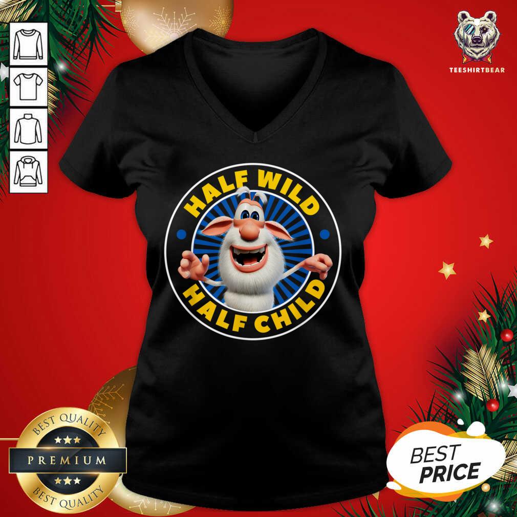 Booba Half Wild Half Child V-neck - Design By Teeshirtbear.com Booba Half Wild Half Child V-neck - Design By Teeshirtbear.com