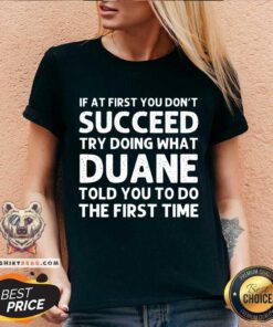 Duane Name Personalized Birthday Christmas Joke V-neck - Design By Teeshirtbear.com