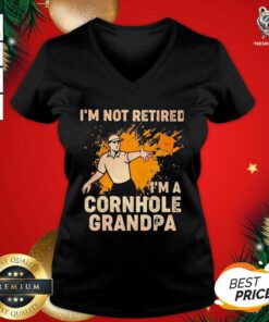 I’m Not Retired I’m A Cornhole Grandma V-neck - Design By Teeshirtbear.com