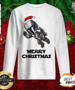The Mandalorian Hat Santa Merry Christmas 2020 Sweatshirt - Design By Teeshirtbear.com