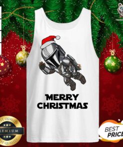 The Mandalorian Hat Santa Merry Christmas 2020 Tank Top - Design By Teeshirtbear.com