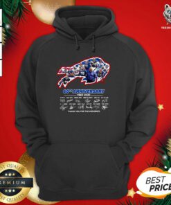Buffalo Bills 60th Anniversary 1960-2020 Thank You For The Memories Signatures Hoodie - Design By Teeshirtbear.com