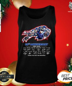 Buffalo Bills 60th Anniversary 1960-2020 Thank You For The Memories Signatures Tank Top - Design By Teeshirtbear.com