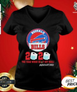 Buffalo Bills Face Mask 2020 Toilet Paper The Year When Shit Got Real #Quarantined V-neck - Design By Teeshirtbear.com