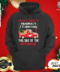 Jolliest Bunch Of Pharmacy Technician This Side Of Nuthouse Car Red Xmas Hoodie - Design By Teeshirtbear.com