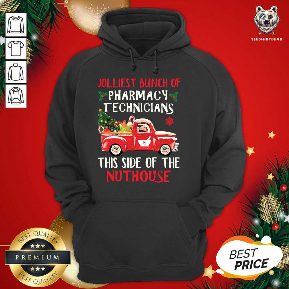 Jolliest Bunch Of Pharmacy Technician This Side Of Nuthouse Car Red Xmas Hoodie - Design By Teeshirtbear.com Jolliest Bunch Of Pharmacy Technician This Side Of Nuthouse Car Red Xmas Hoodie - Design By Teeshirtbear.com