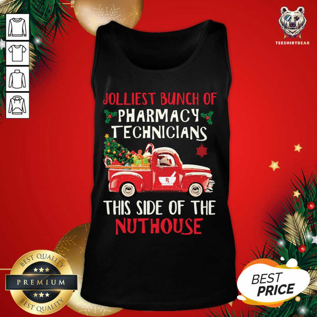 Jolliest Bunch Of Pharmacy Technician This Side Of Nuthouse Car Red Xmas Tank Top - Design By Teeshirtbear.com Jolliest Bunch Of Pharmacy Technician This Side Of Nuthouse Car Red Xmas Tank Top - Design By Teeshirtbear.com