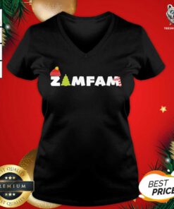 Rebecca Zamolo Merch Zamfam Holiday V-neck - Design By Teeshirtbear.com