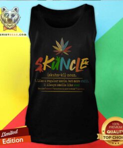 Skuntie Definition Like A Regular Auntie Cannabis Weed Smoking Tank Top - Design By Teeshirtbear.com