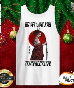Sometime I Look Back On My Life And I’m Seriously Impressed I Am Still Alive Ninja The Moon Tank Top - Design By Teeshirtbear.com