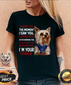 Yorkie I Wanted You The Moment I Saw You I Loved You After Knowing You V-neck - Design By Teeshirtbear.com