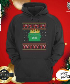 2020 Dumpster Fire Light Ugly Christmas Hoodie - Design By Teeshirtbear.com