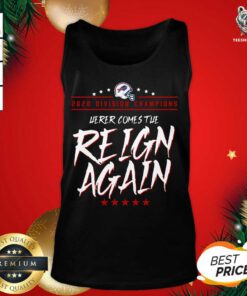 Buffalo Bills 2020 Division Champions Herer Comes The Reign Again Tank Top - Design By Teeshirtbear.com