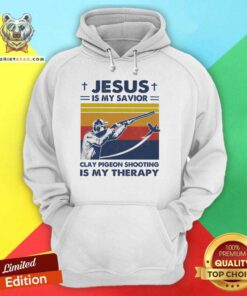 Jesus Is My Savior Clay Pigeon Shooting Is My Therapy Vintage Hoodie - Design By Teeshirtbear.com