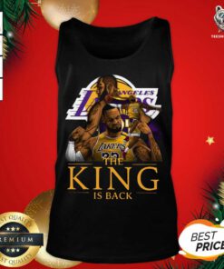 Los Angeles Lakers Lebron James The King Is Back Tank Top - Design By Teeshirtbear.com