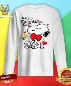 Snoopy Hug Heart And Woodstock Happy Valentine’s Day Sweatshirt - Design By Teeshirtbear.com