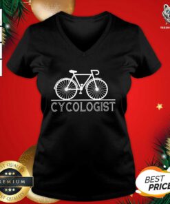 The Bicycle Cycologist V-neck - Design By Teeshirtbear.com