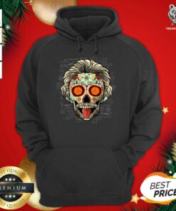 Albert Einstein Skull Hoodie - Design By Teeshirtbear.com