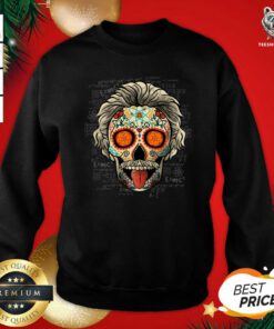 Albert Einstein Skull Sweatshirt - Design By Teeshirtbear.com