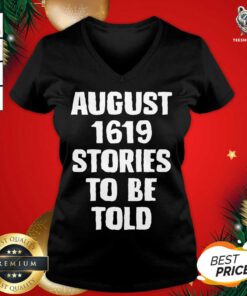 August 1619 Stories To Be Told V-neck - Design By Teeshirtbear.com