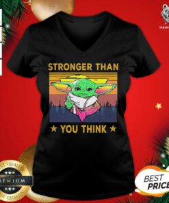 Baby Yoda Stronger Than You Think Vintage Sweatshirt - Design By Teeshirtbear.com