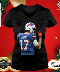 Buffalo Bills Josh Allen Hot Hand V-neck - Design By Teeshirtbear.com