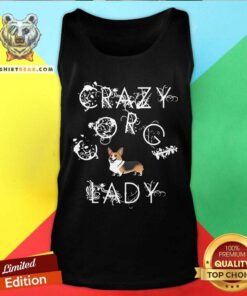 Crazy Corgi Lady Tank Top - Design By Teeshirtbear.com