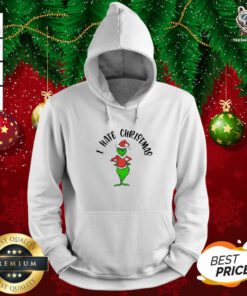 Grinch Hat Santa I Hate Christmas 2020 Hoodie - Design By Teeshirtbear.com