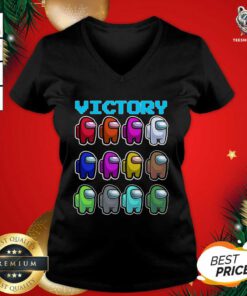 Imposter Among Us Victory V-neck - Design By Teeshirtbear.com
