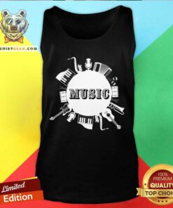 Music Is Life Graphic Design Tee Tank Top - Design By Teeshirtbear.com