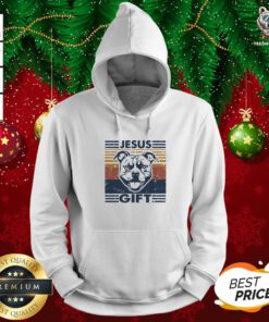 Pitbull Jesus Gift Vintage Hoodie - Design By Teeshirtbear.com