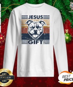 Pitbull Jesus Gift Vintage Sweatshirt - Design By Teeshirtbear.com