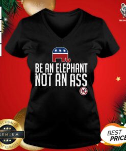 Republican Be An Elephant Not An Ass V-neck - Design By Teeshirtbear.com