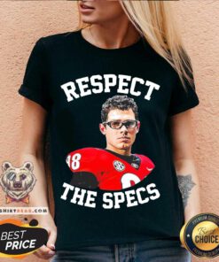 Respect The Specs V-neck - Design By Teeshirtbear.com