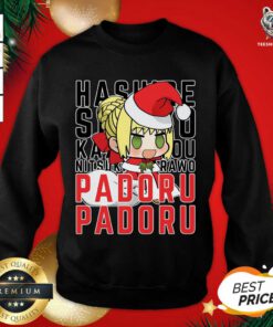 Saber Nero Christmas Padoru Padoru Sweatshirt - Design By Teeshirtbear.com