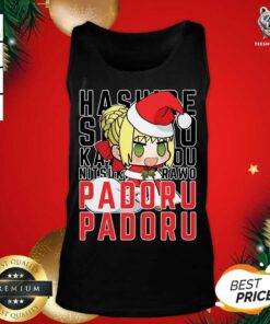 Saber Nero Christmas Padoru Padoru Tank Top - Design By Teeshirtbear.com