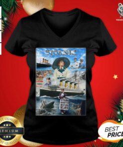 Titanic Sinking Poster Vintage Memorabilia Movie V-neck - Design By Teeshirtbear.com