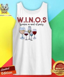 Winos Women In Need Of Sanity Wine Tank Top - Design By Teeshirtbear.com