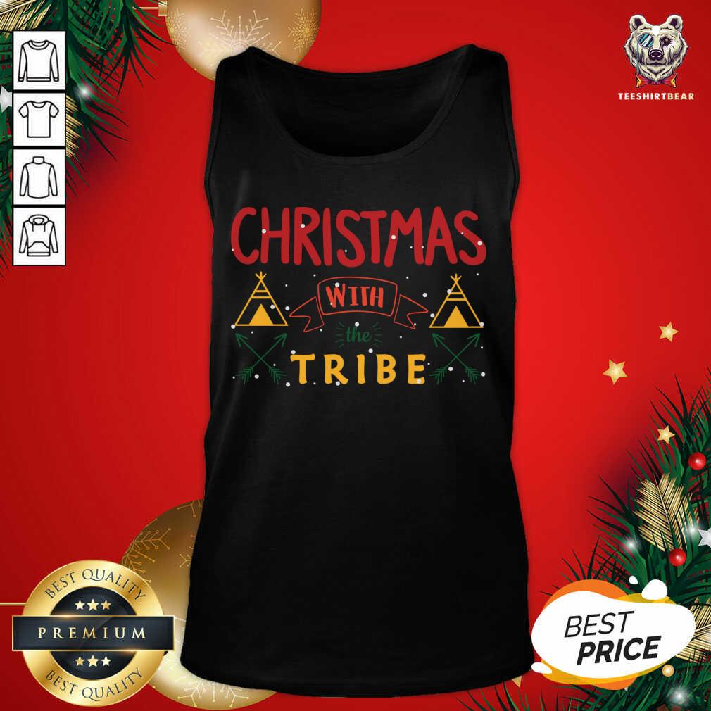 Christmas With The Tribe Tank Top - Design By Teeshirtbear.com Christmas With The Tribe Tank Top - Design By Teeshirtbear.com