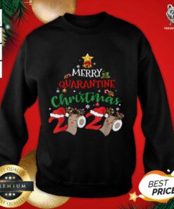 Merry Quarantine Christmas 2020 Sweatshirt - Design By Teeshirtbear.com