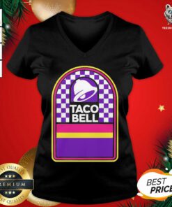 Taco Bell Merch Taco Bell Logo Checkered V-neck - Design By Togethertee.com